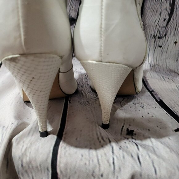 Vintage Granny Boots Soft Leather White Cream Sz 8.5 Victorian Wedding - Picture 6 of 7